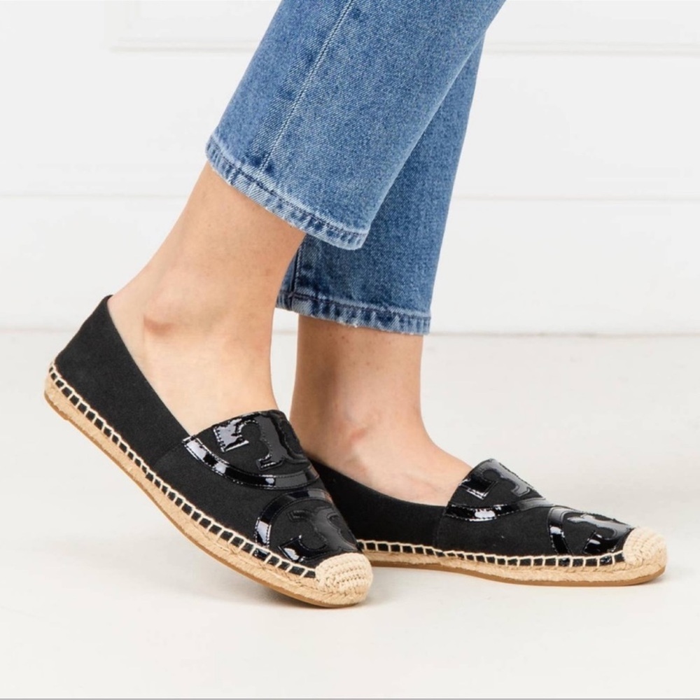Tory Burch Poppy Logo Espadrille Flats